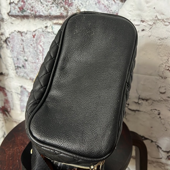 Betsey Johnson black & gold lunch tote bag hearts stars - Picture 5 of 10